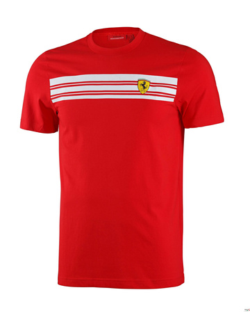 Koszulka Ferrari Mens Striped Tee - Red 3