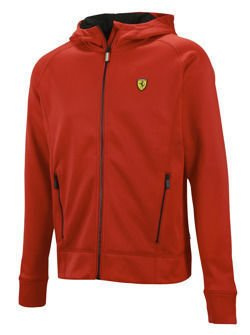 Bluza Ferrari męska z kapturem rozpinana Ferrari F1 Powerstretch Hood czerwona