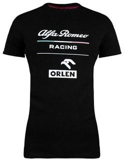 Koszulka Alfa Romeo Racing Orlen F1 Essentials Collection damska t-shirt czarna