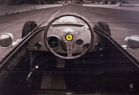 Ferrari F1 Vintage Quarter Mile - painting on wood