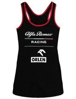 Koszulka Alfa Romeo Racing Orlen F1 Essentials Collection damska na ramiączkach czarna