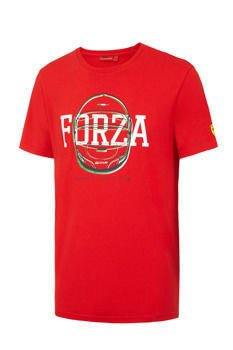 Koszulka Ferrari męska t-shirt Ferrari F1 Forza Helmet czerwona