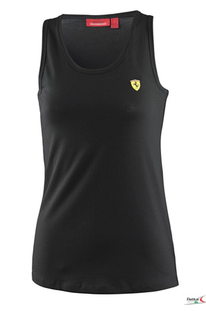 Koszulka damska Ferrari Womens Racer Back Top - Black