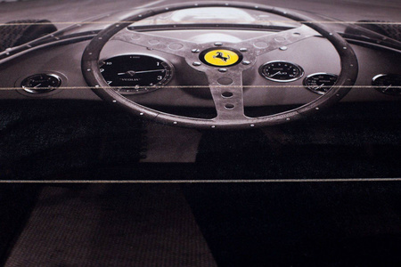 Ferrari F1 Vintage Quarter Mile - painting on wood