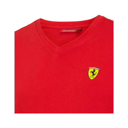 Koszulka Ferrari męska t-shirt Ferrari F1 w dekoltem V-neck czerwona
