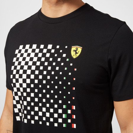 Koszulka Ferrari męska t-shirt Scuderia Ferrari F1 Checkered czarna